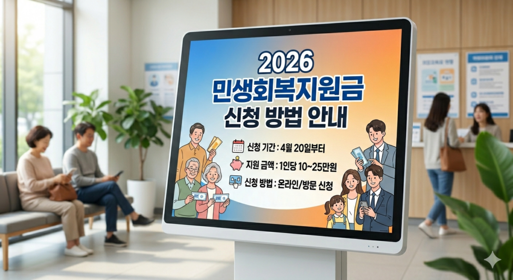 2026 민생회복지원금 신청 방법 및 지급 대상